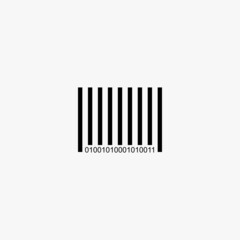 barcode icon. barcode vector icon on white background