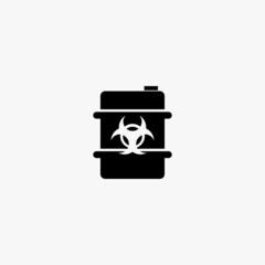 biohazard barrel icon. biohazard barrel vector icon on white background
