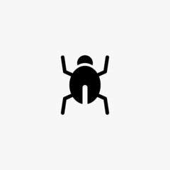 bug icon. bug vector icon on white background