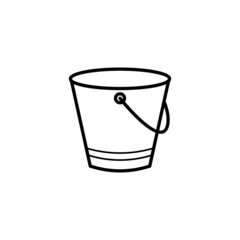 empty bucket icon. Vector