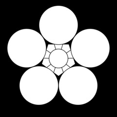 前田利長の家紋です。梅鉢といいます。