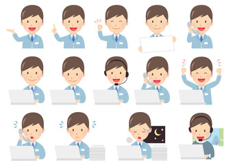 デスクワーク男性社員