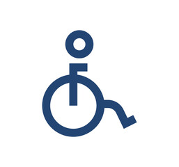 Disabled Handicap icon. Handicapped patient line icon. Disabled man outline vector icon