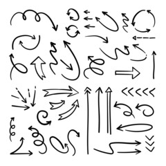 Arrow doodle collection. Hand drawn arrows.