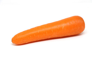 close up carrot isolated on white background.
