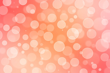 Red orange abstract background with bokeh.