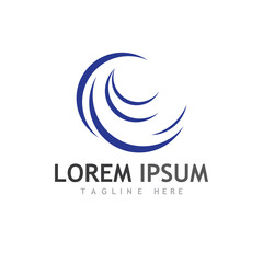 Water wave icon vector