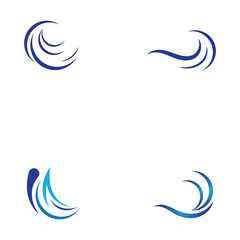 Naklejka premium Water wave icon vector