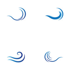 Fototapeta na wymiar Water wave icon vector
