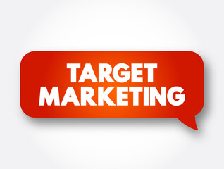 Target Marketing text message bubble, concept background