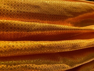 Large golden stage curtain