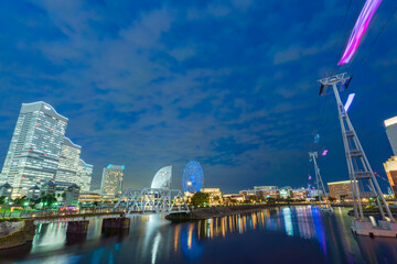 【都市景観】横浜みなとみらい地区の夜景