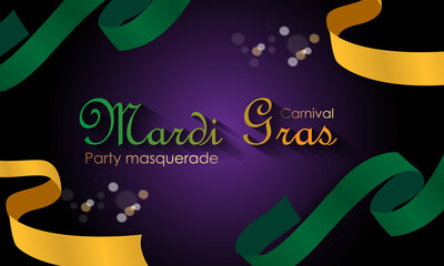 Party masquerade, mardi gras, carnival. Carnival masks realistic vector