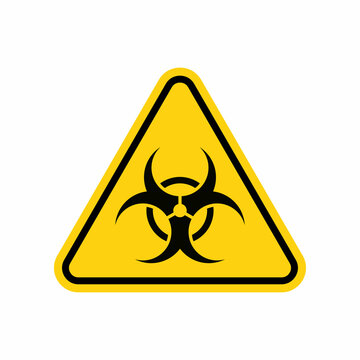 Biohazard warning sign isolated on white background