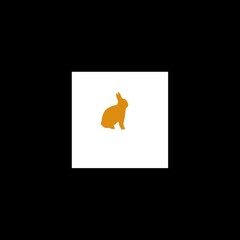 brown rabbit  vector design in photoshop