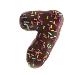 Creative art alphabet of donuts,3d rendering. Cartoon bakery sweet tasty font. chocolate letters and numbers,Birthday party celebration.