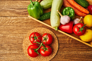 Ingredients natural product summer season agriculture view from above