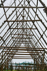 Fototapeta premium Trockenfischgestelle für Dorsch/ Kabeljau