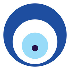 blue evil eye vector illustration