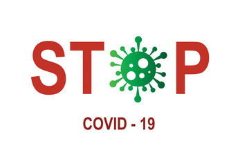 stop covid - 19 icon - green virus icon