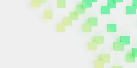 3D render abstract cube background