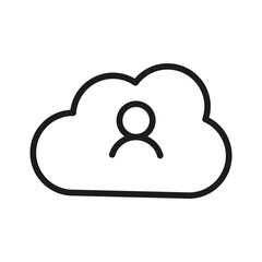 Cloud Outline Vector Icon. Illustration Of A Stroke Vector On A White Background. For App And Website