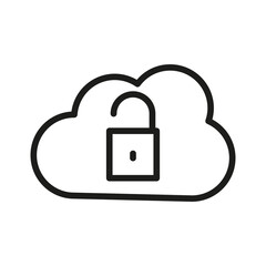 Cloud Outline Vector Icon. Illustration Of A Stroke Vector On A White Background. For App And Website