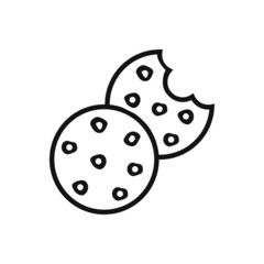 Cookie icon vector set. Biscuits illustration sign collection. Baking symbol or logo.