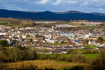 Fototapeta na wymiar Panoramic view of Carrick-on-Suir