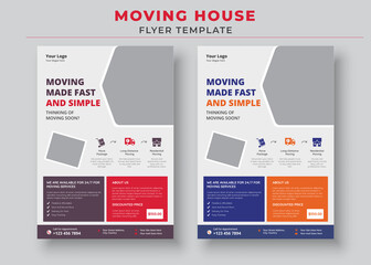 Moving House Flyer Templates, Need To Move Flyer, Moving Made Fast And Simple Flyer