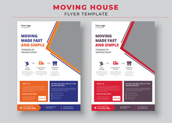 Moving House Flyer Templates, Need To Move Flyer, Moving Made Fast And Simple Flyer