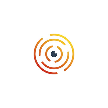 Illustration vector graphic template of circle eye logo