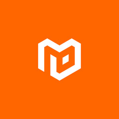 Illustration vector graphic template of letter M monogram logo