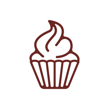 cup cake icon design template vector