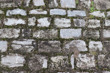 Hintergrund Pflastersteine. Kopfsteinpflaster.