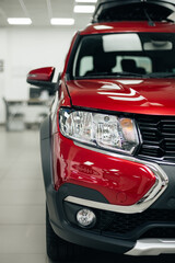 car headlight close up, beautiful car design