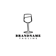 glasses logo cartoon template black icon cute vector illustration