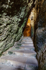 Troglodyte Church stairway built in cliff