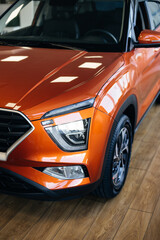 car headlight close up, beautiful car design