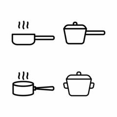 Sauce Pan Icon Design Vector Template Illustration Sign And Symbol