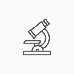 microscope icon, scope vector, health illustration