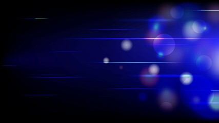 Abstract Blue Bokeh Background with multiple of light Lines