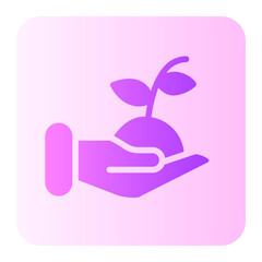 seed plant gradient icon