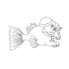 The elephant Mix fish Chag Thai style