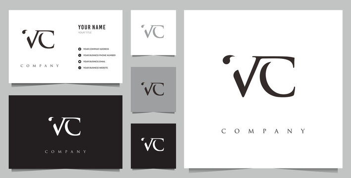 initial VC logo and business card