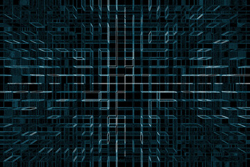 Abstract background of the connection technology. Digital data connectivity technology. 3D graphic for abstract data center, server, internet, speed.