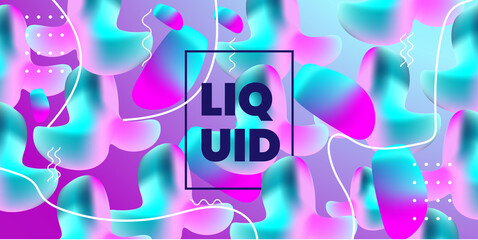 Fototapeta premium Modern Trendy design template with fluid and liquid shapes. Abstract gradient backgrounds. Applicabl