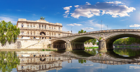 Obraz premium The Palace of Justice, the seat of the Supreme Court of Cassation, Rome, Italy