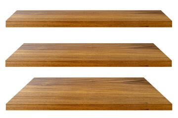3-tier shelf, natural teak material. as furniture for decoration with clipping path