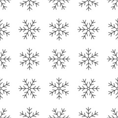 Snowflakes icons black on white background vector